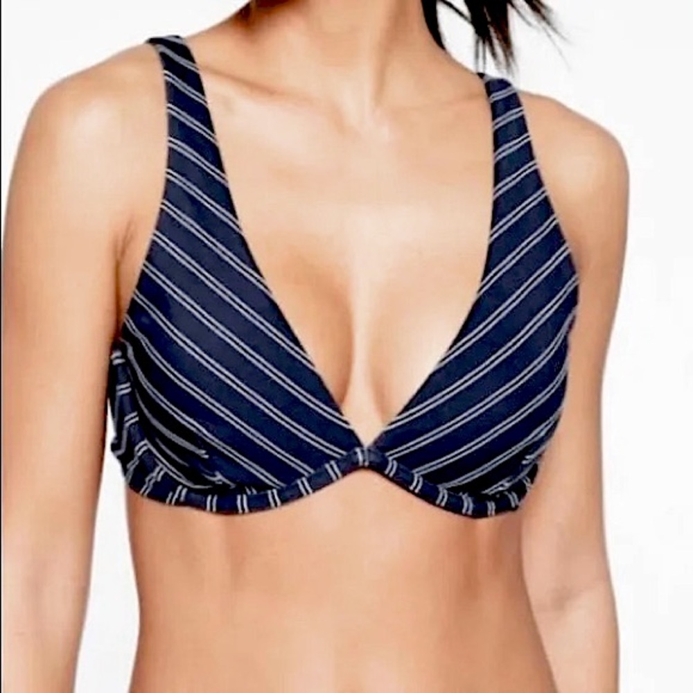 Navy French Stripe High Waisted Bikini by Athleta